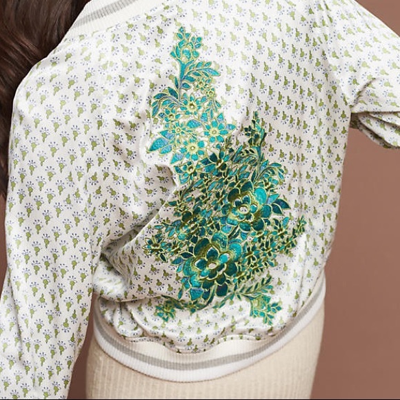 Anthropologie Jackets & Blazers - Anthropologie tiny Amber embroidered bomber jacket